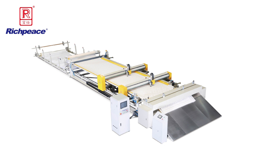 必一体育连续送料龙门式绗缝机-双鞍架(撑布带)