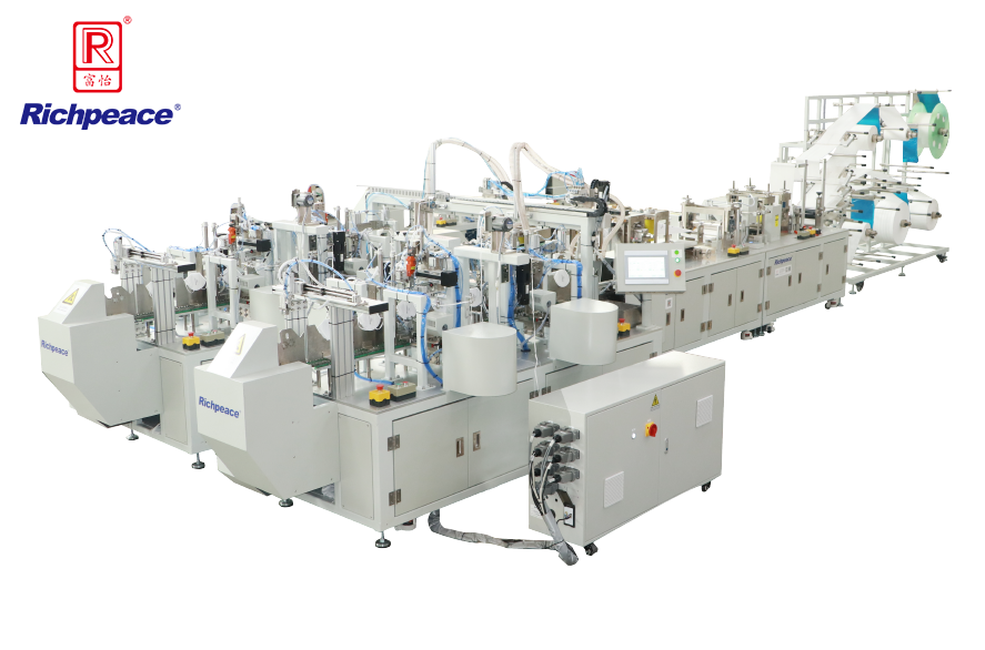 必一体育折叠口罩一拖二全自动生产线（焊头带）