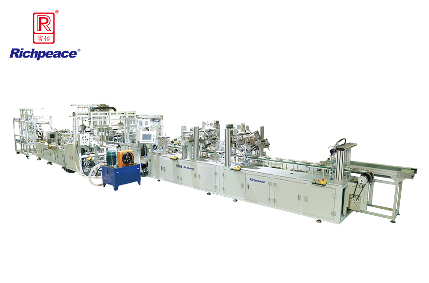 必一体育全自动罩杯口罩生产线搭载预成型系统(钉头带)