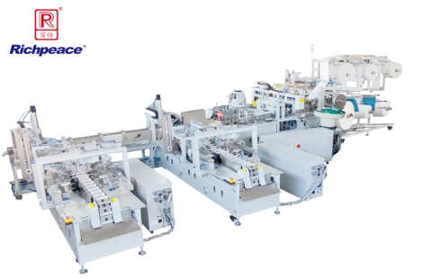 必一体育柳叶口罩一拖二全自动生产线（盘头带）